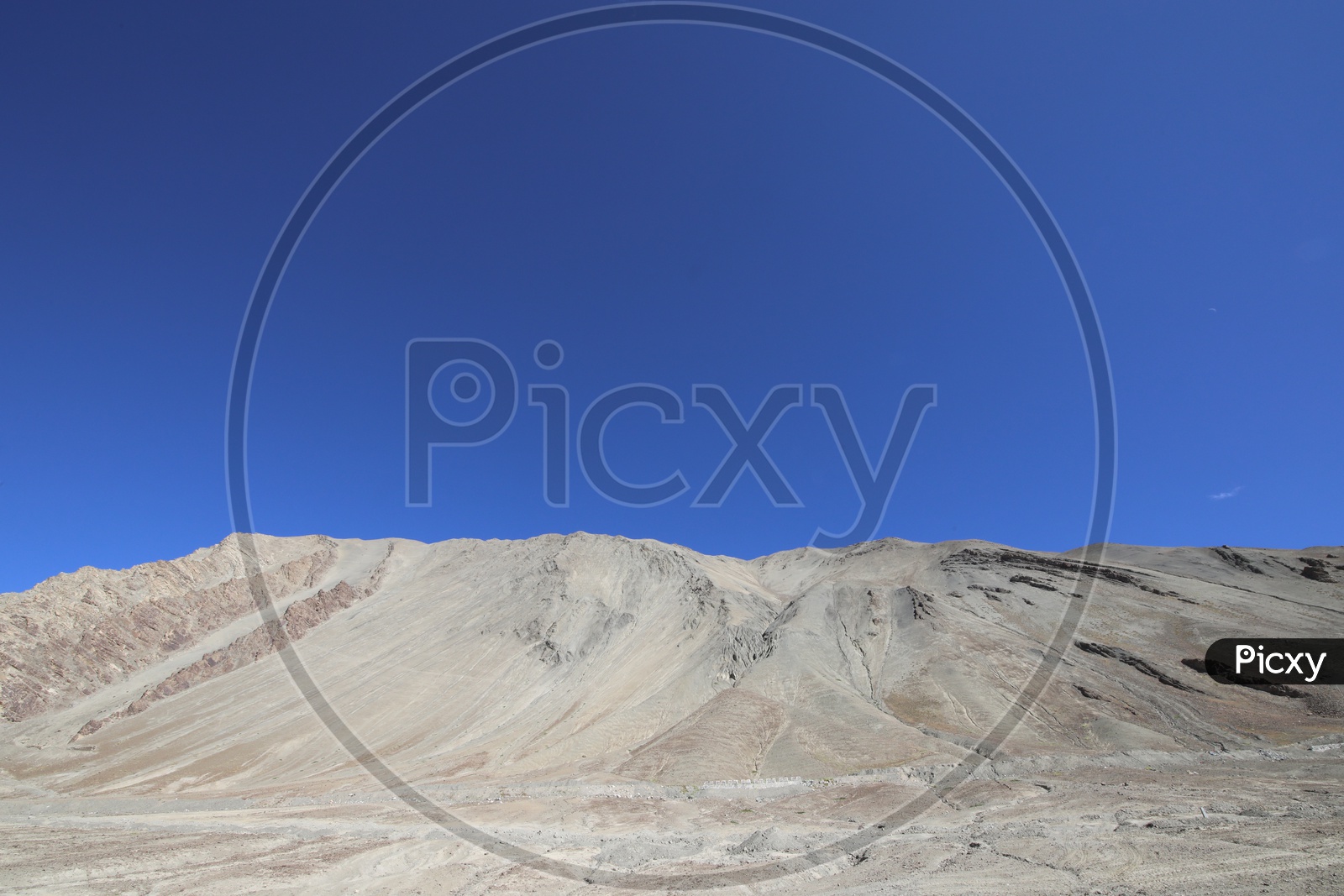 Beautiful Mountains of Leh with blue sky