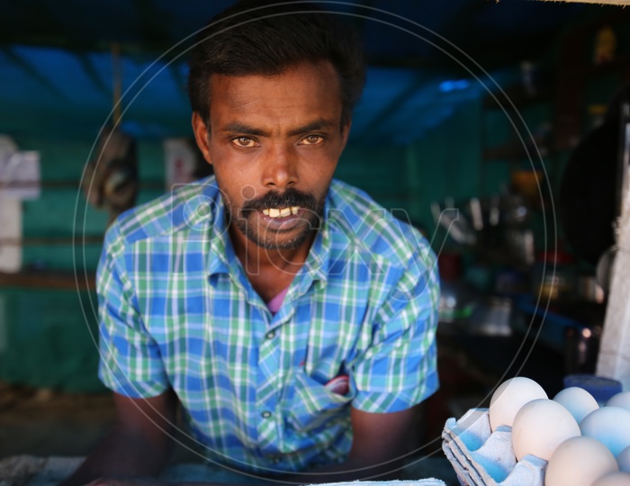 Portrait Of a Street Food Vendor In Munnar