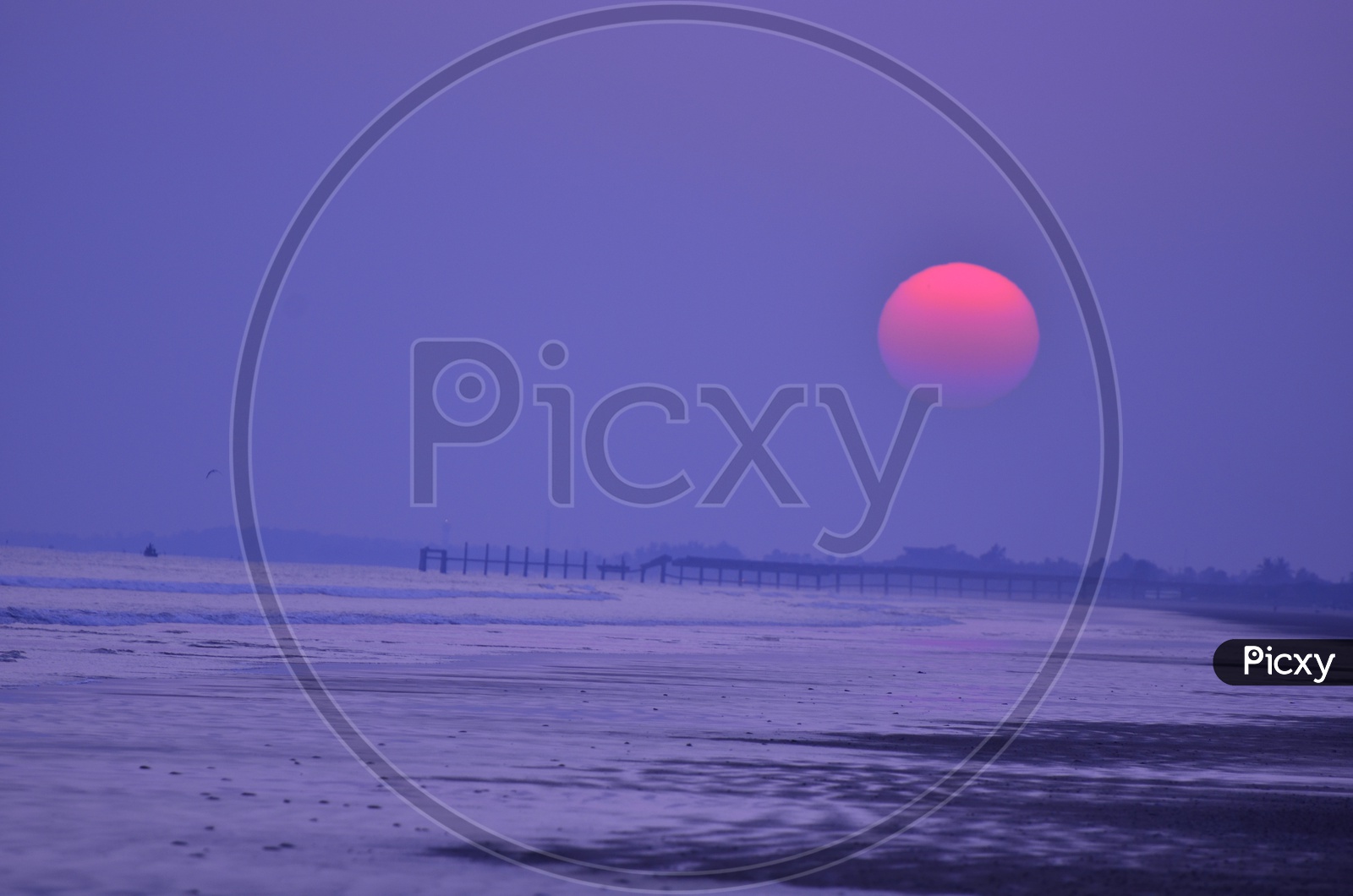 A Beautiful Sunset Over Surya Lanka Beach