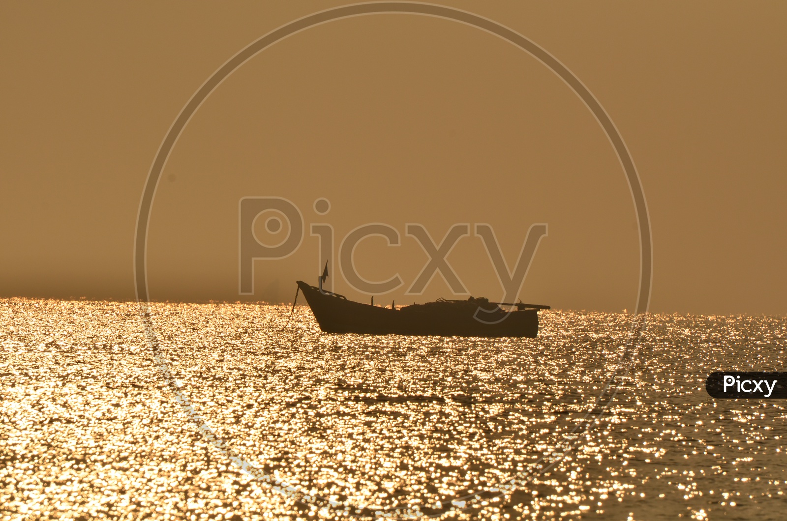 A View Of Fishing Boat on Sea In Surya Lanka Beach