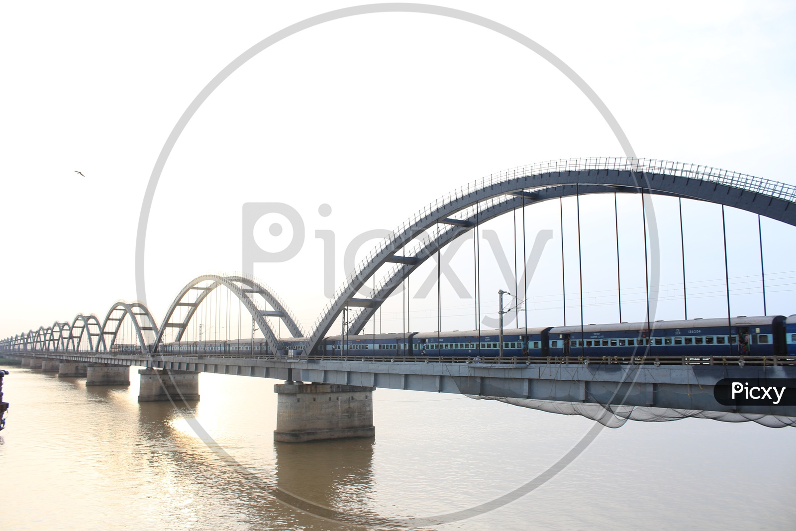A Beautiful Composition Shot Of Rajahmundry Bridge