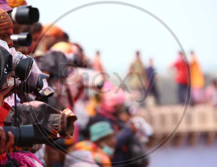 Photographers Capturing the Holi Celebrations at Nandgaon