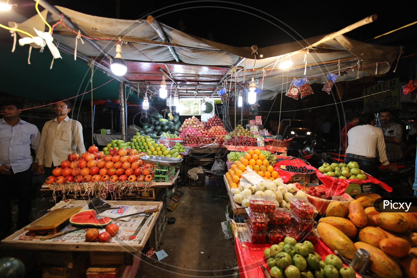 Fruit Stalls around  Charminar