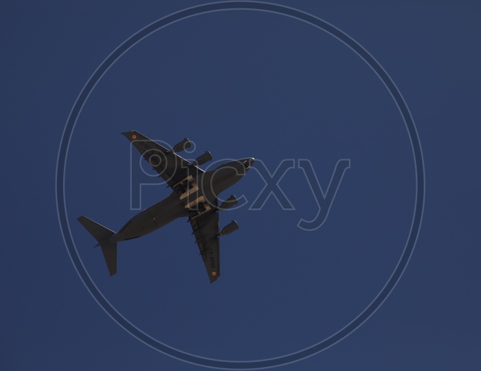 a flight flying in air in Leh