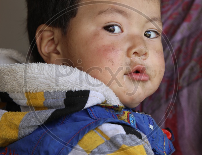 Portrait Of a Baby boy in Leh