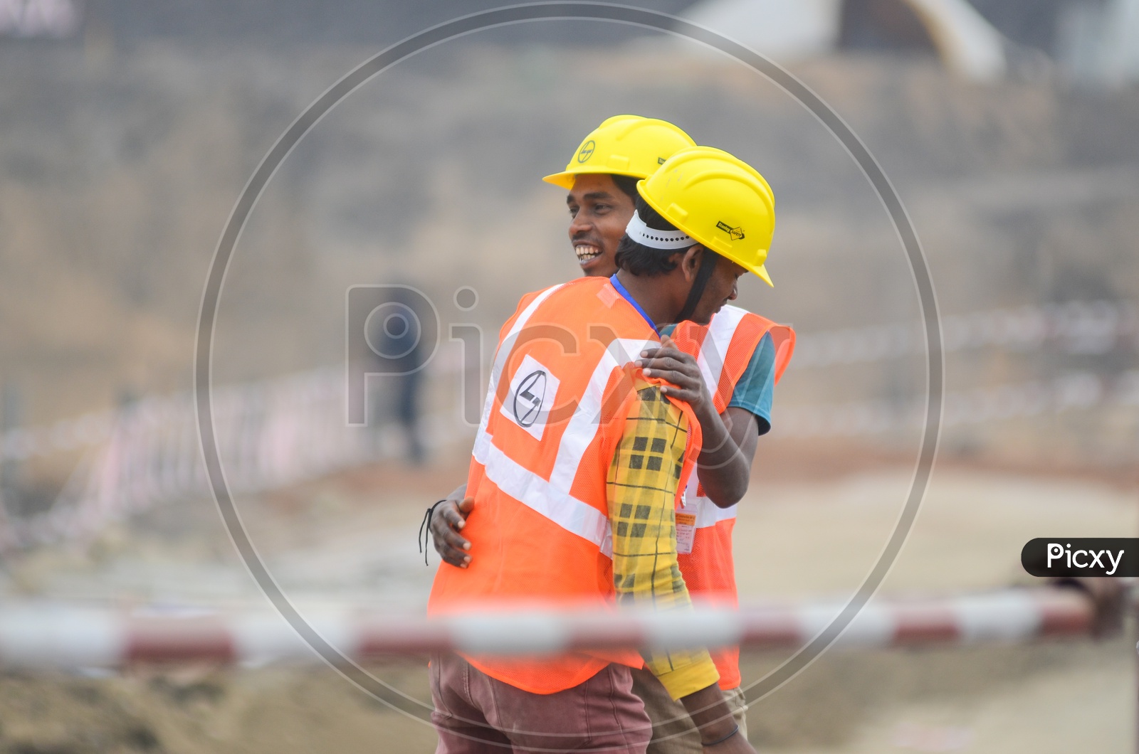 Construction workers, Amaravathi constructions