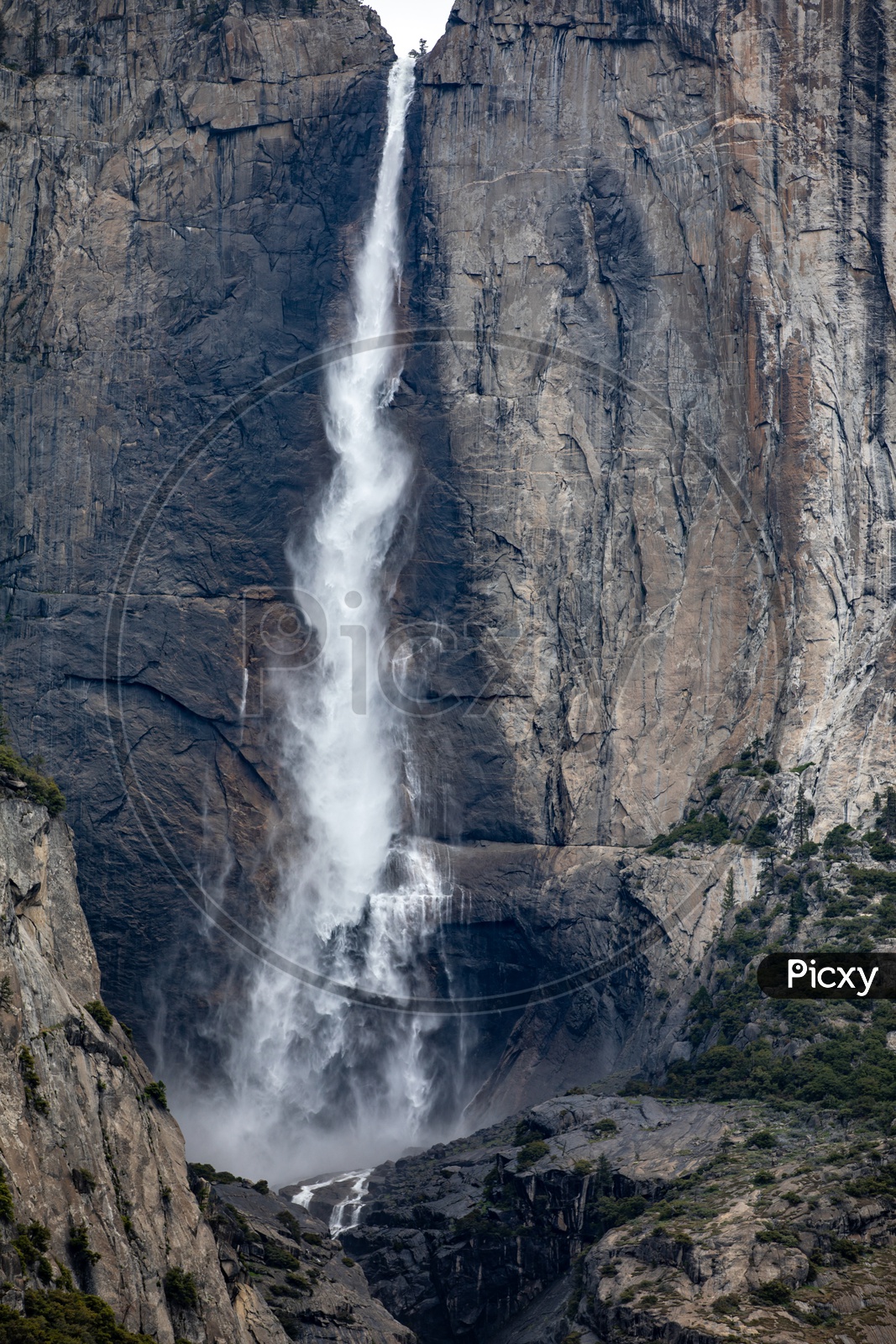 A Closeup Shot Of a Water Falls in Yosemite Valley