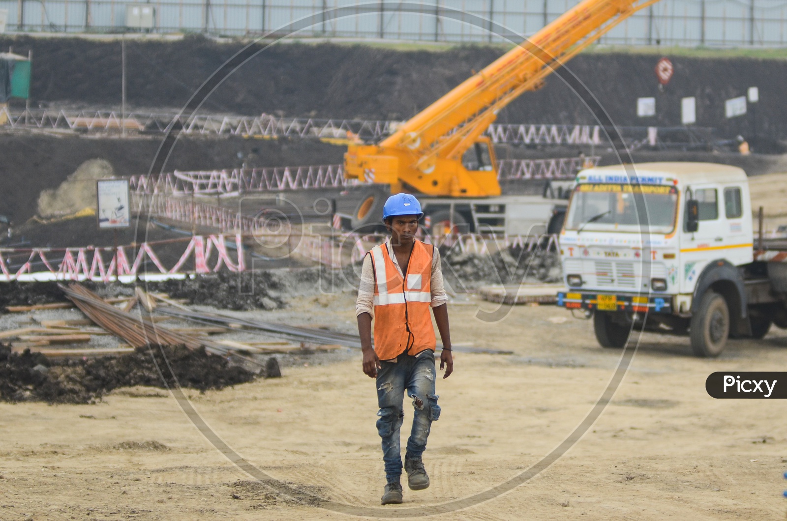 Construction workers, Amaravathi constructions, New secretariat
