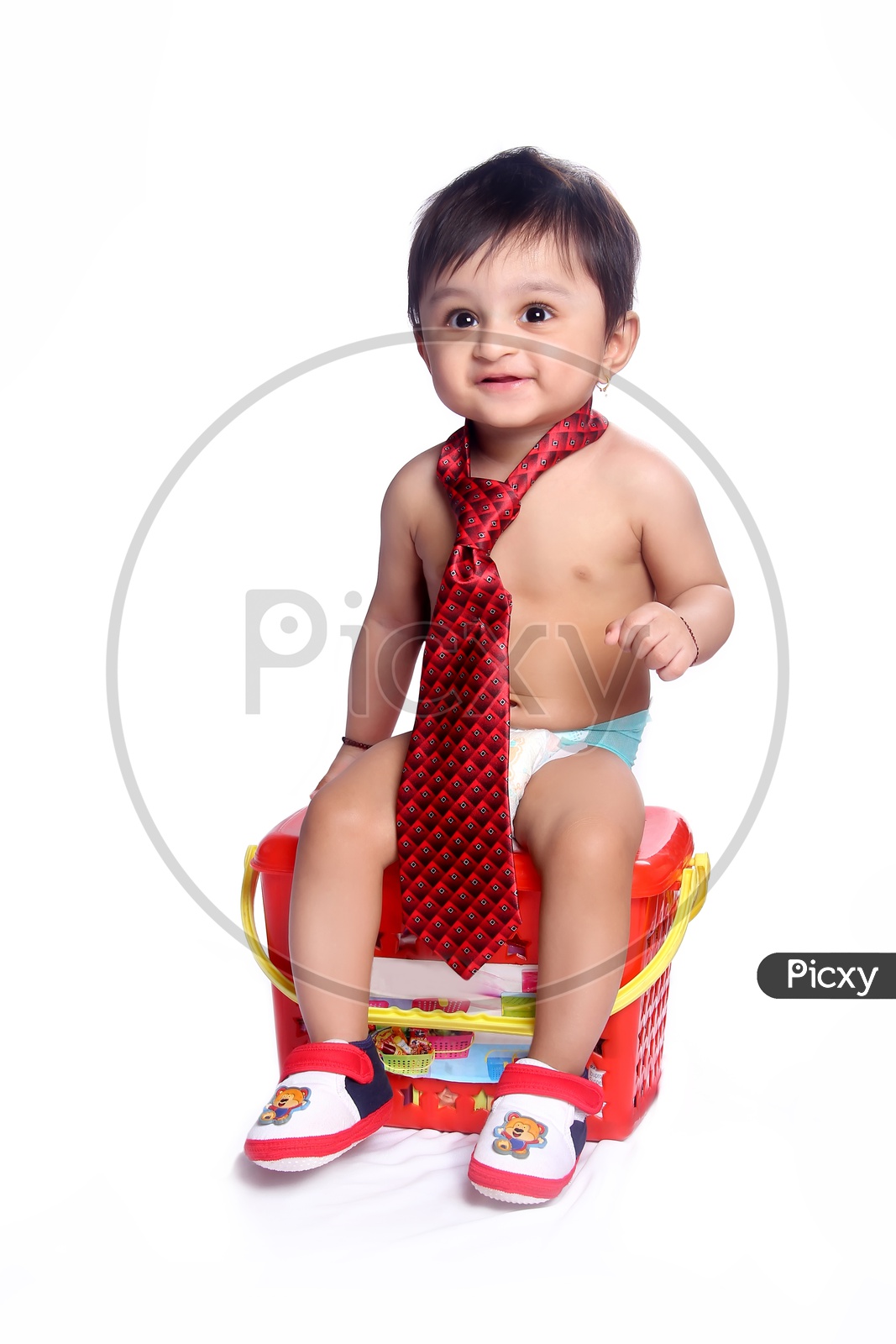 Indian Baby Girl with Tie