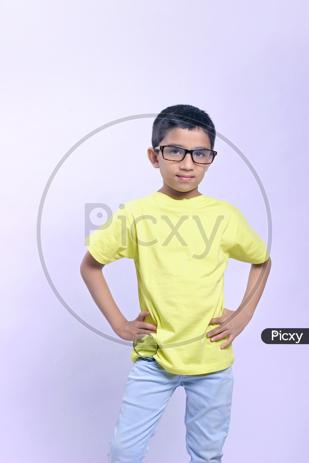 Indian Child on Eyeglass or Indian Kid