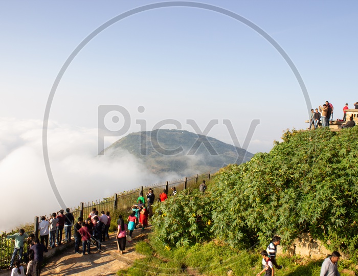 Tourists at Nandi Hills