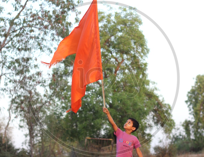 Flag in Child Hand