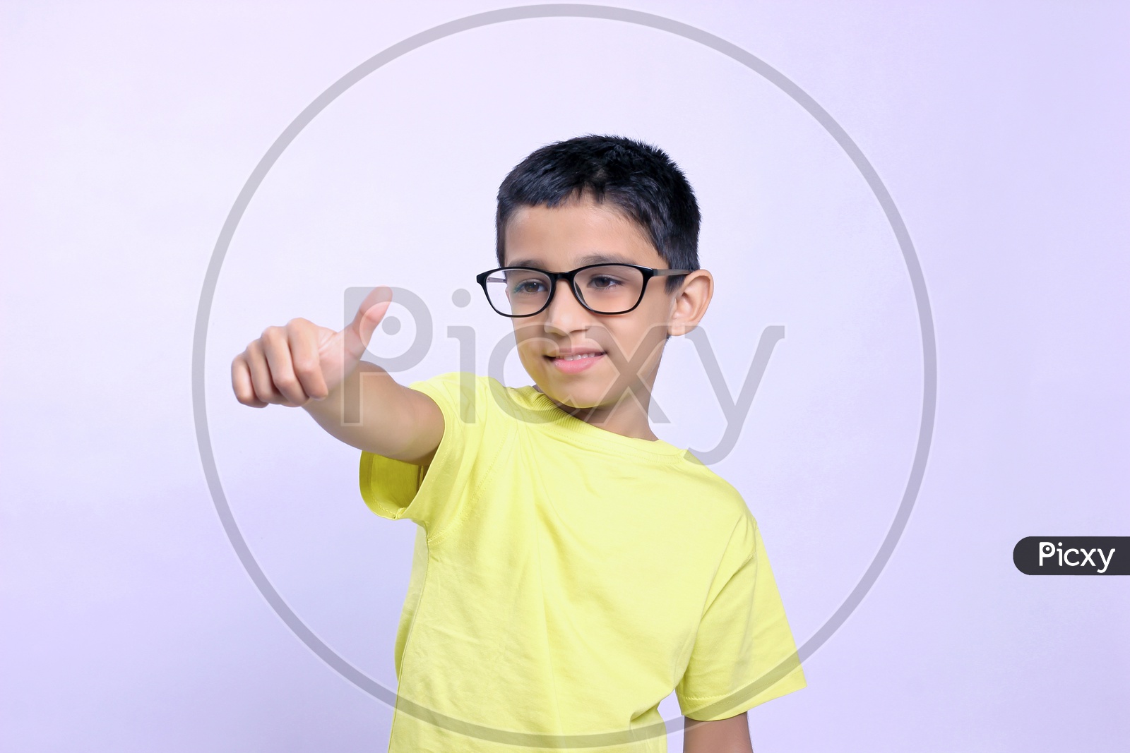 Indian Child showing Thumb up