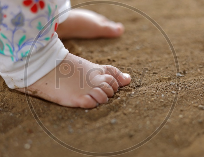 Close-up of Baby Feet/Tiny feet trying to walk