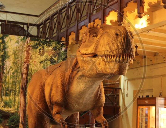 A Dinosaur Model In  Government Museum Chennai