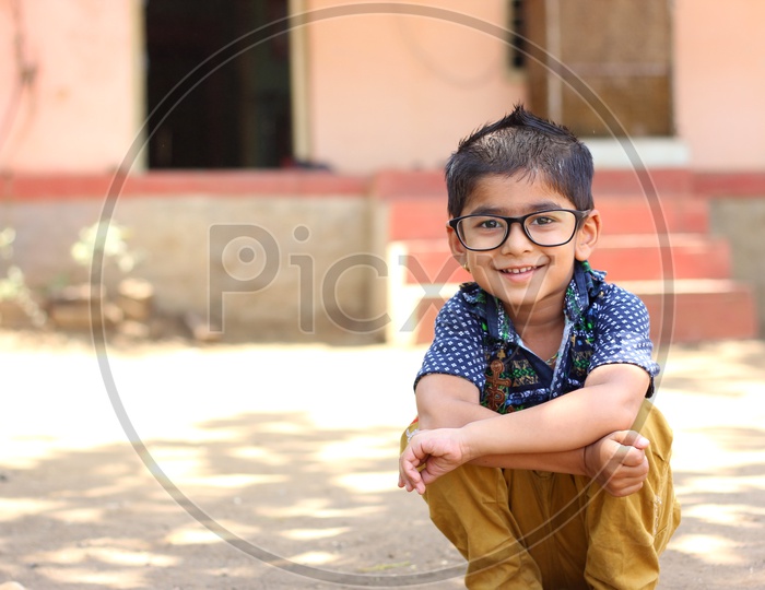 Indian Child on Eyeglass/Spectacles