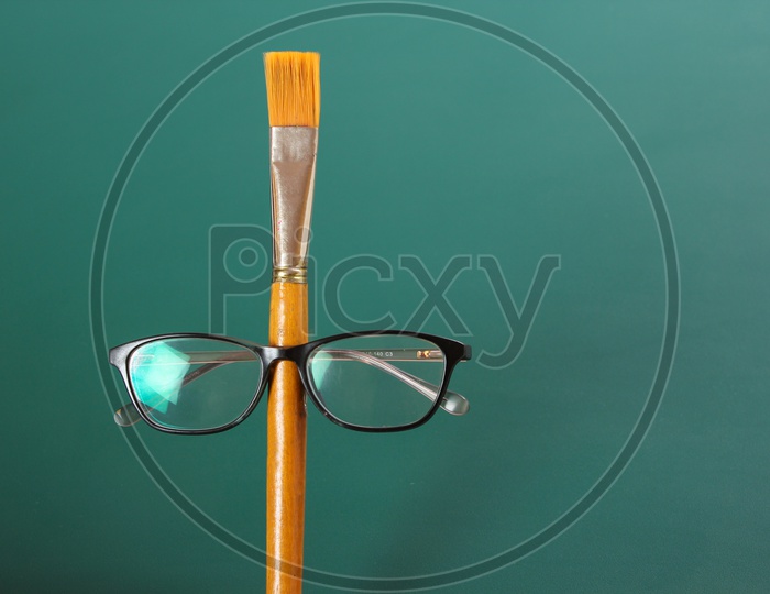 Happy Teacher Day Concept and Eye wears