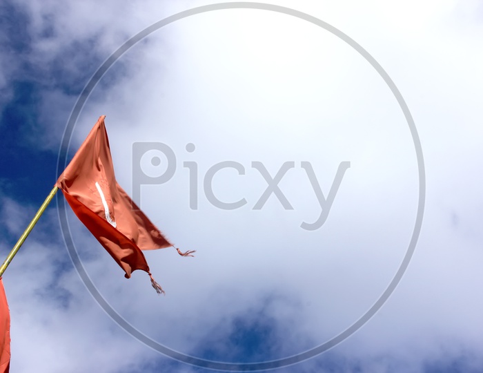 Flag with a blue sky background