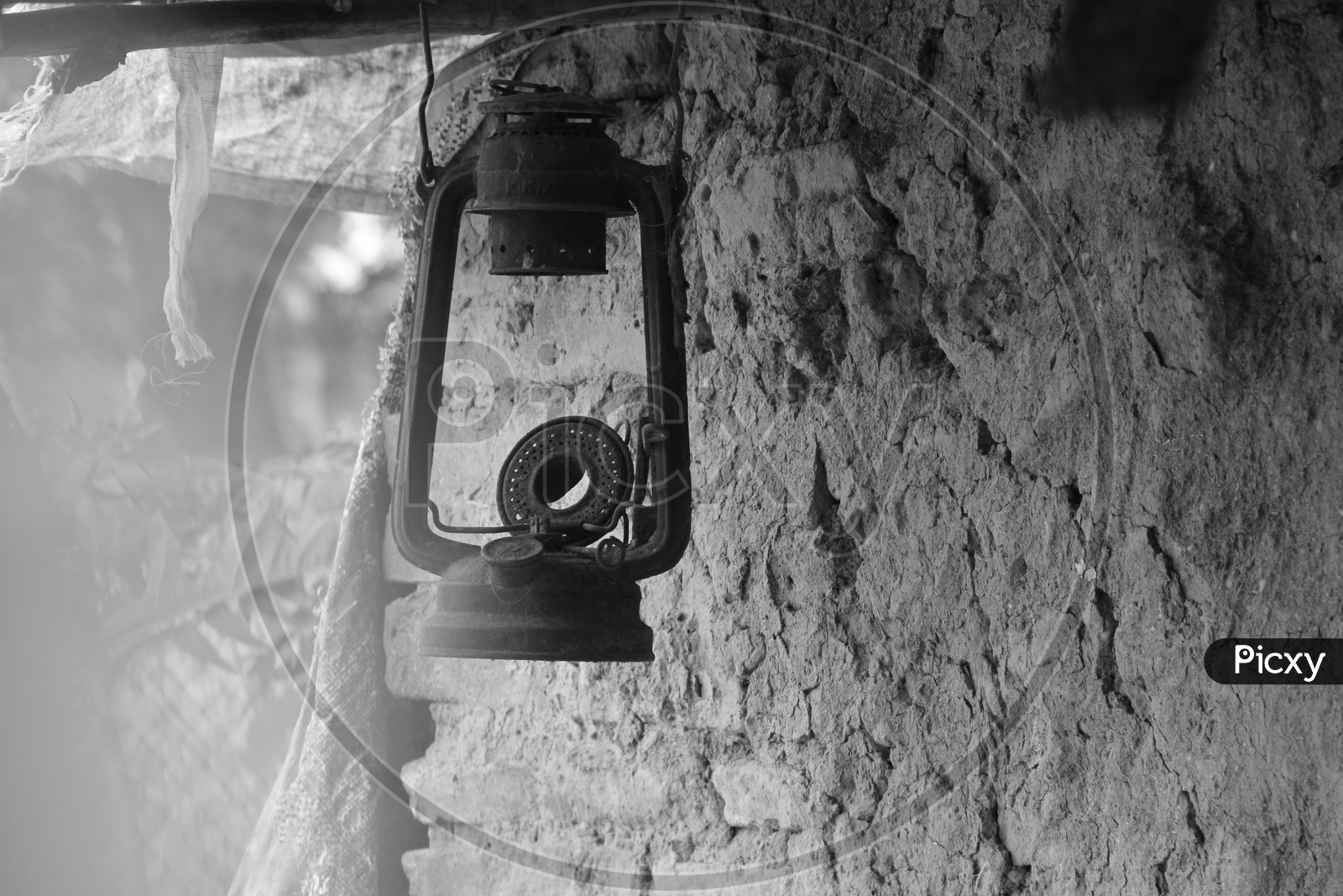 Hanging Lantern in Black and white