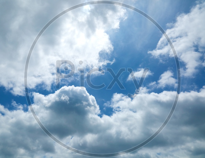 Landscape of Beautiful  blue sky with full of clouds