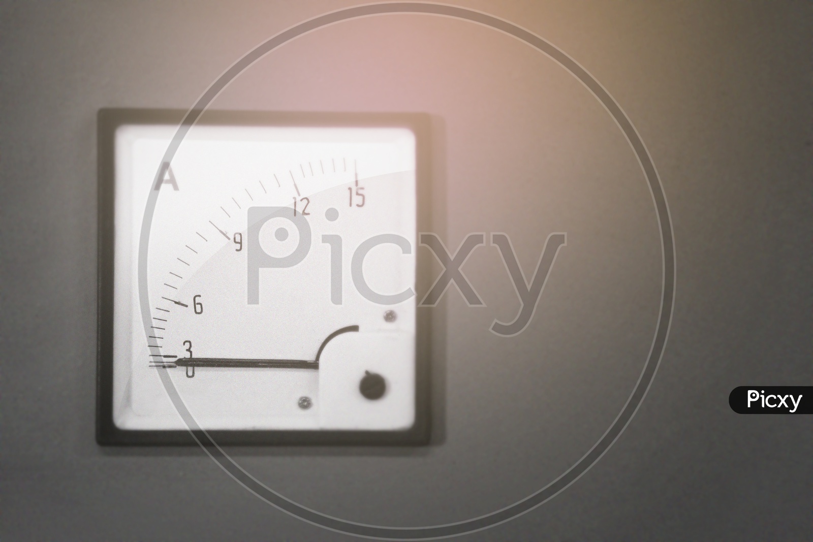 Current Ampere  meter with grey background