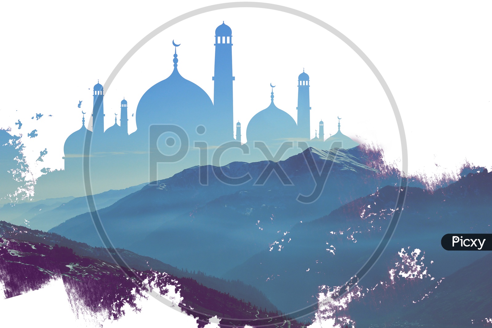 Creative Wall paper with a Mosque