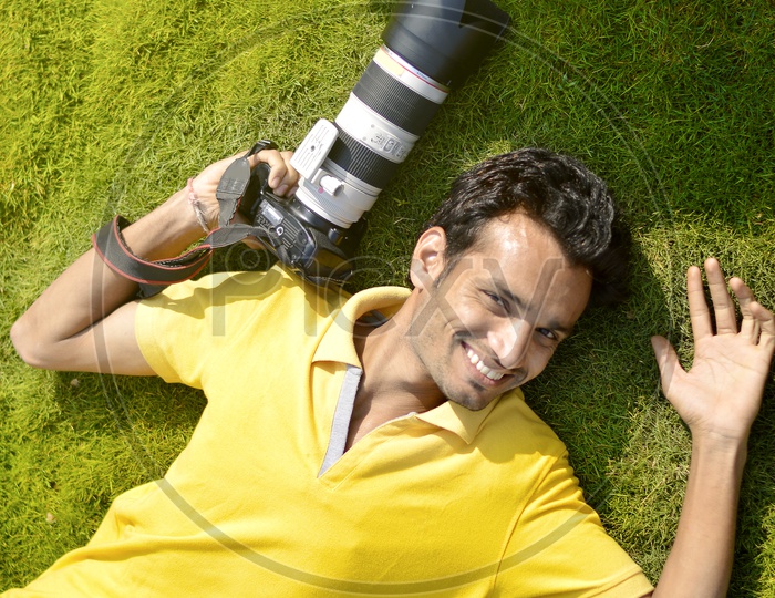 Indian Man with Camera