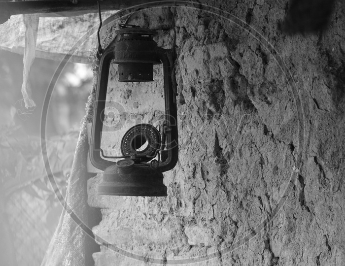 Hanging Lantern in Black and white