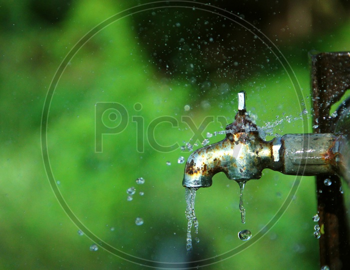 Water Leaking from Tap /  Water drops  / Water leakage