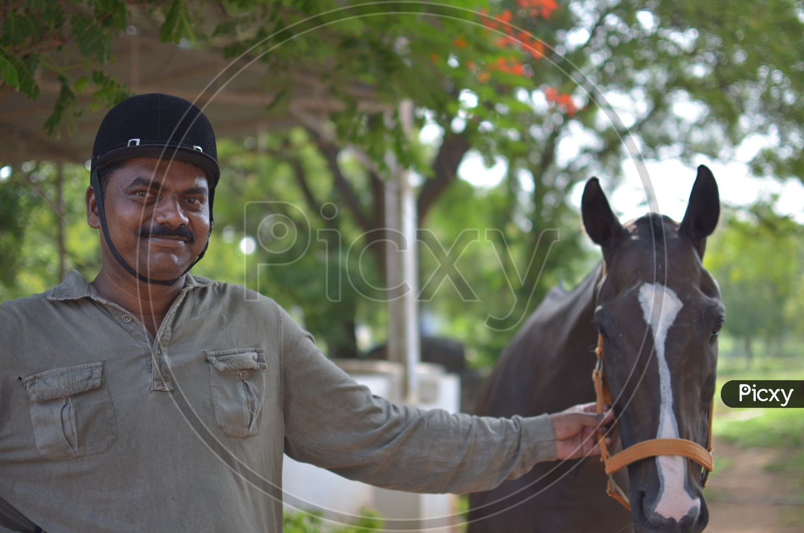 Horse and Horse Rider at Hyderabad Polo and Horse Riding Club