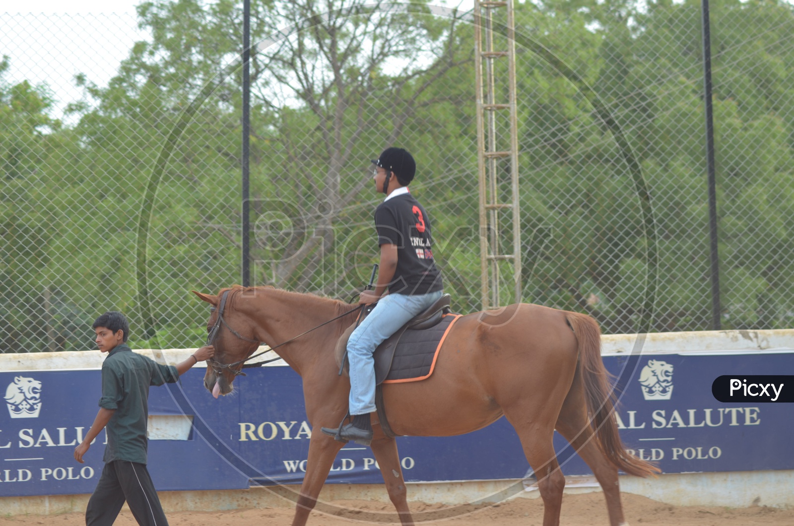 Child Riding Horse at Hyderabad Polo and Horse Riding Club