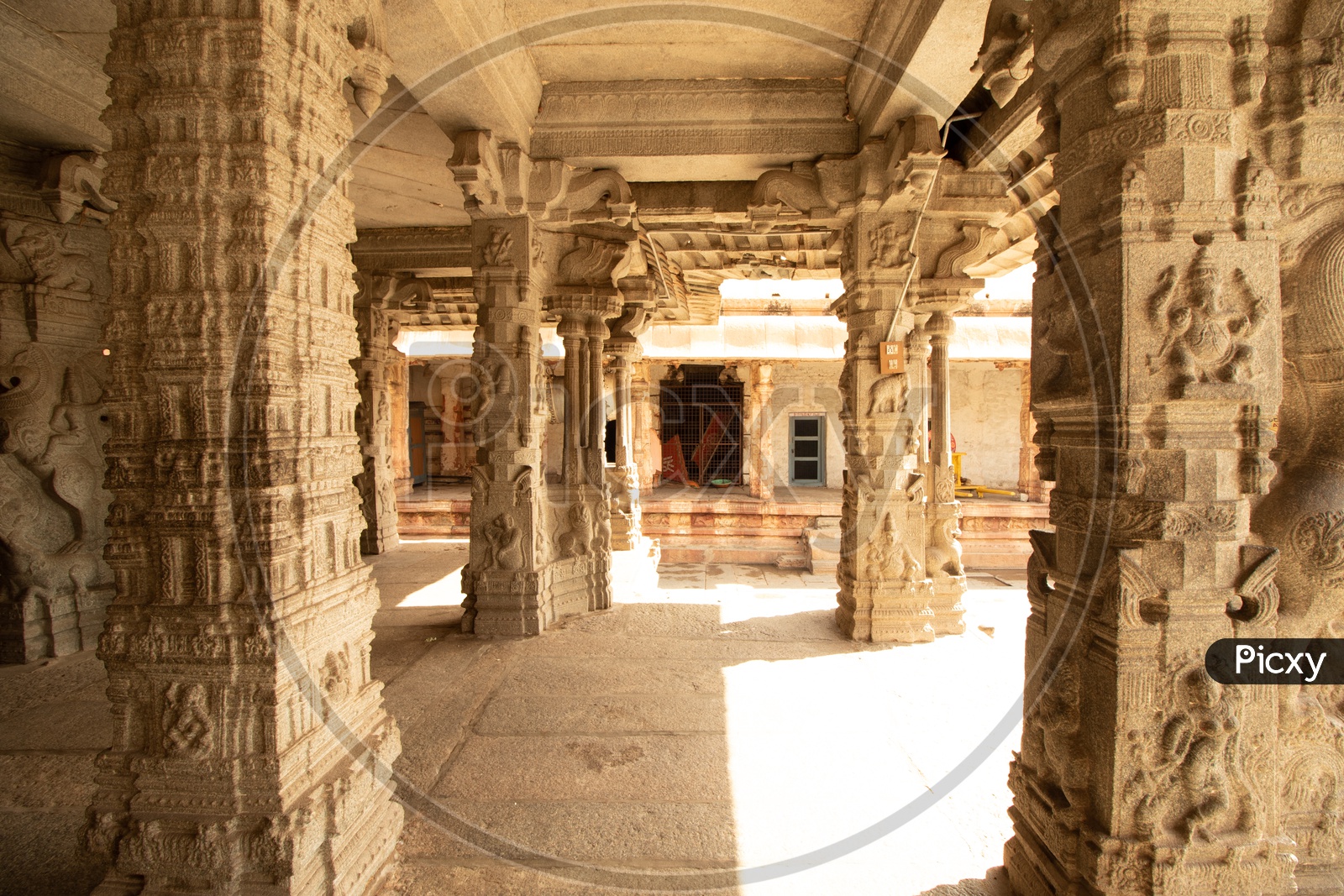 Pillars in Virupaksha Temple