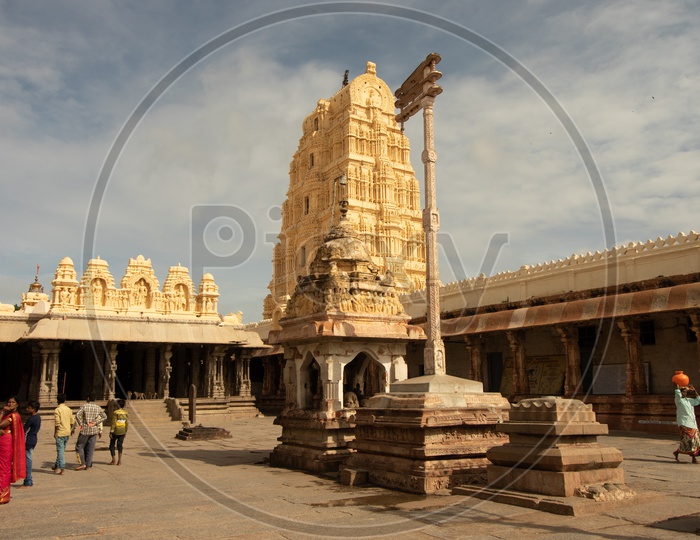 Inside view of Virupaksha Temple