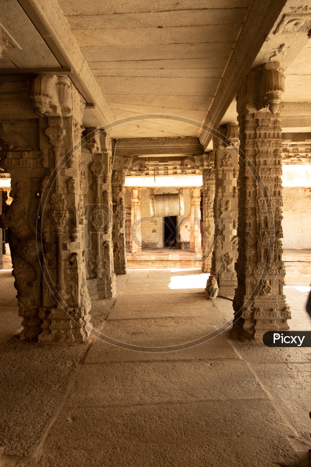 Pillars in Virupaksha Temple