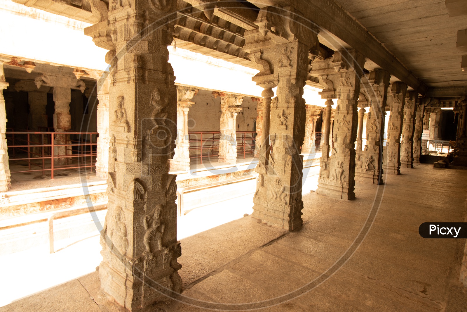 Pillars of Virupaksha Temple.