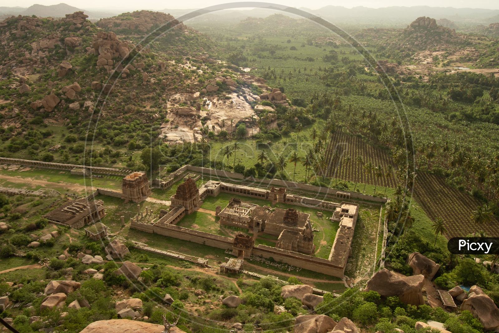 Aerial View of Achyutaraya Temple