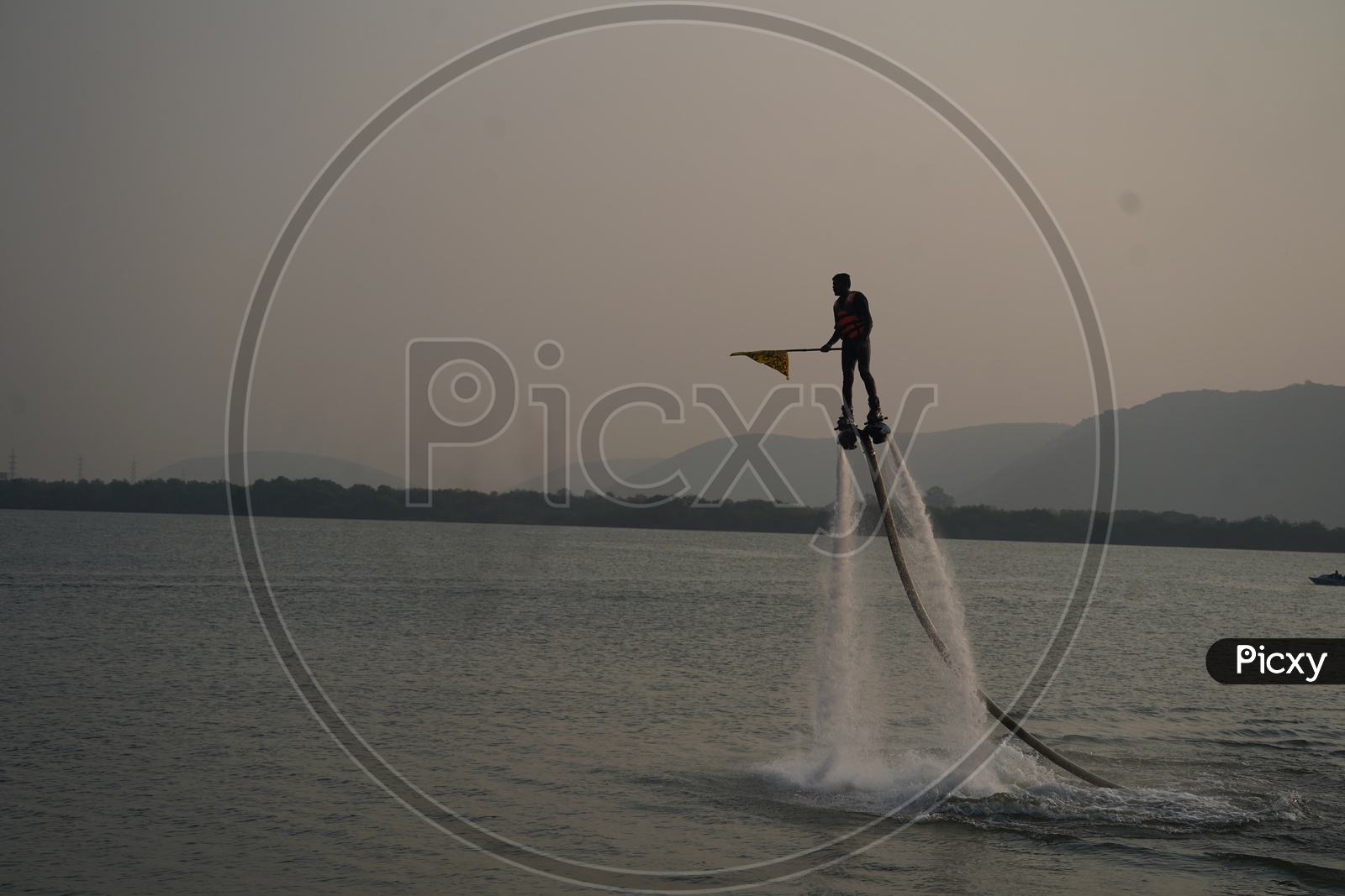 Water Hover boarding at Amaravati Air Show 2018 or Vijayawada Air Show
