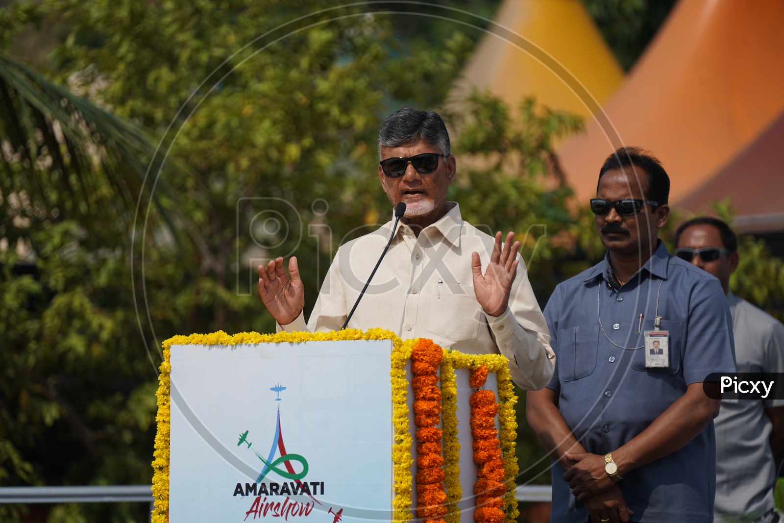 Chief Minister Chandra Babu Naidu at Amaravati Air Show 2018