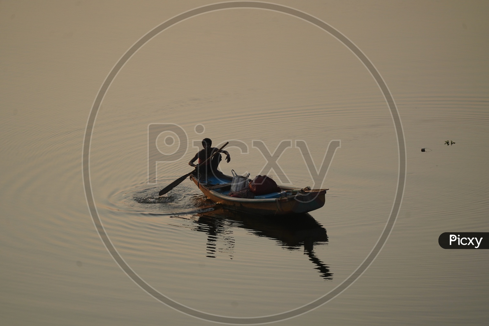 Fisherman Boat in Krishna River
