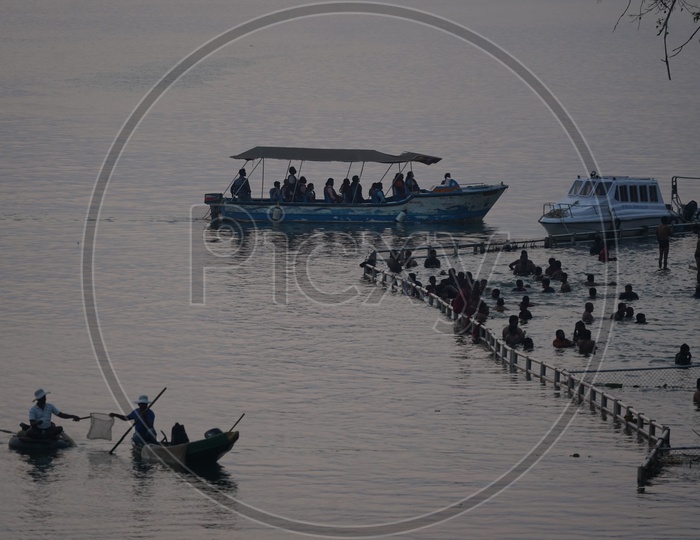 Tourist Boats in Krishna River