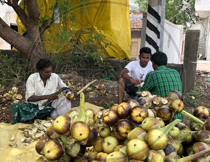 Water apples being sold on the Streets