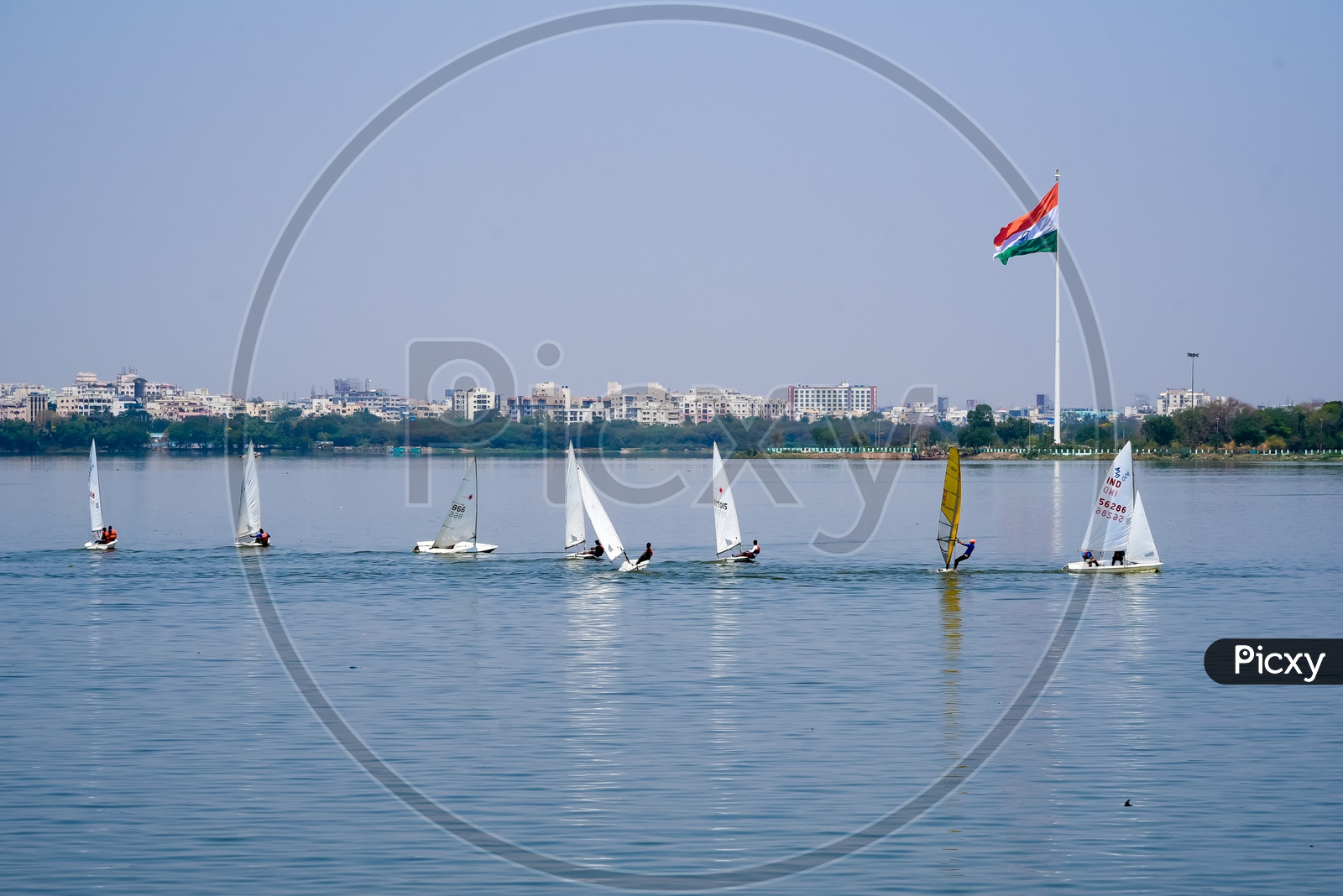 Sailing at Hussain Sagar