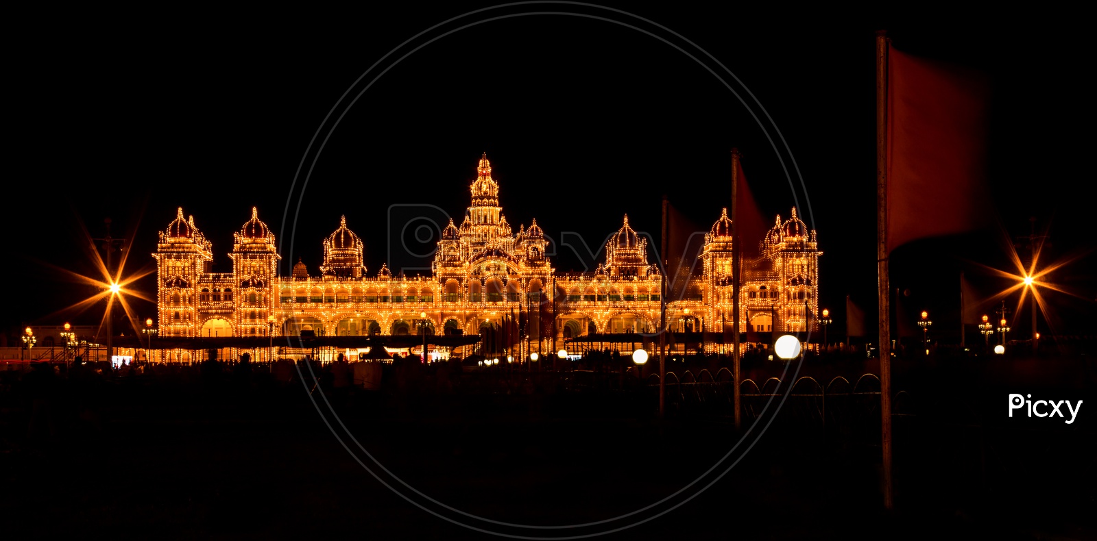 Mysore Palace Lights Up For Mysore Dasara Festival
