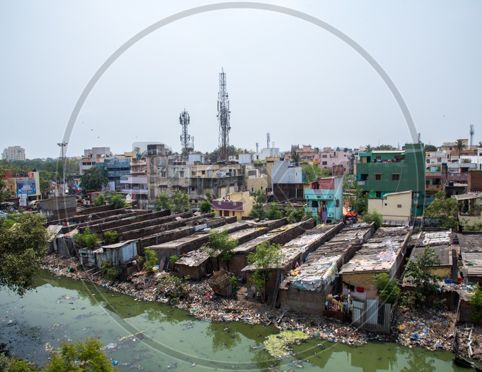 Slums in Chennai.