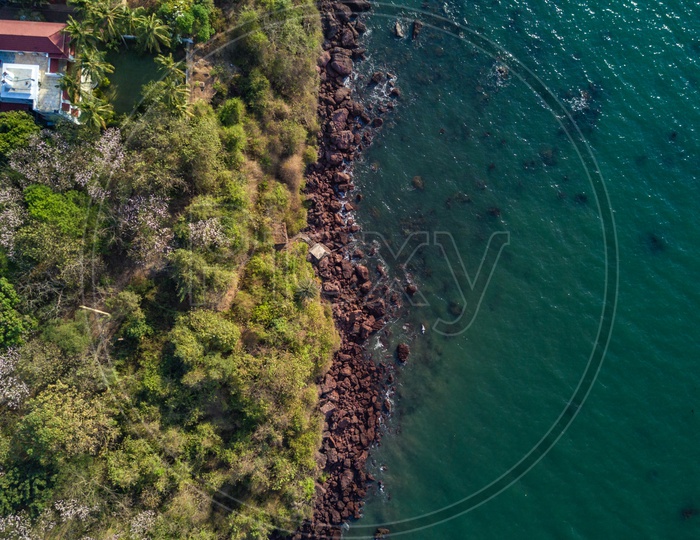 An aerial view of Dona Paula