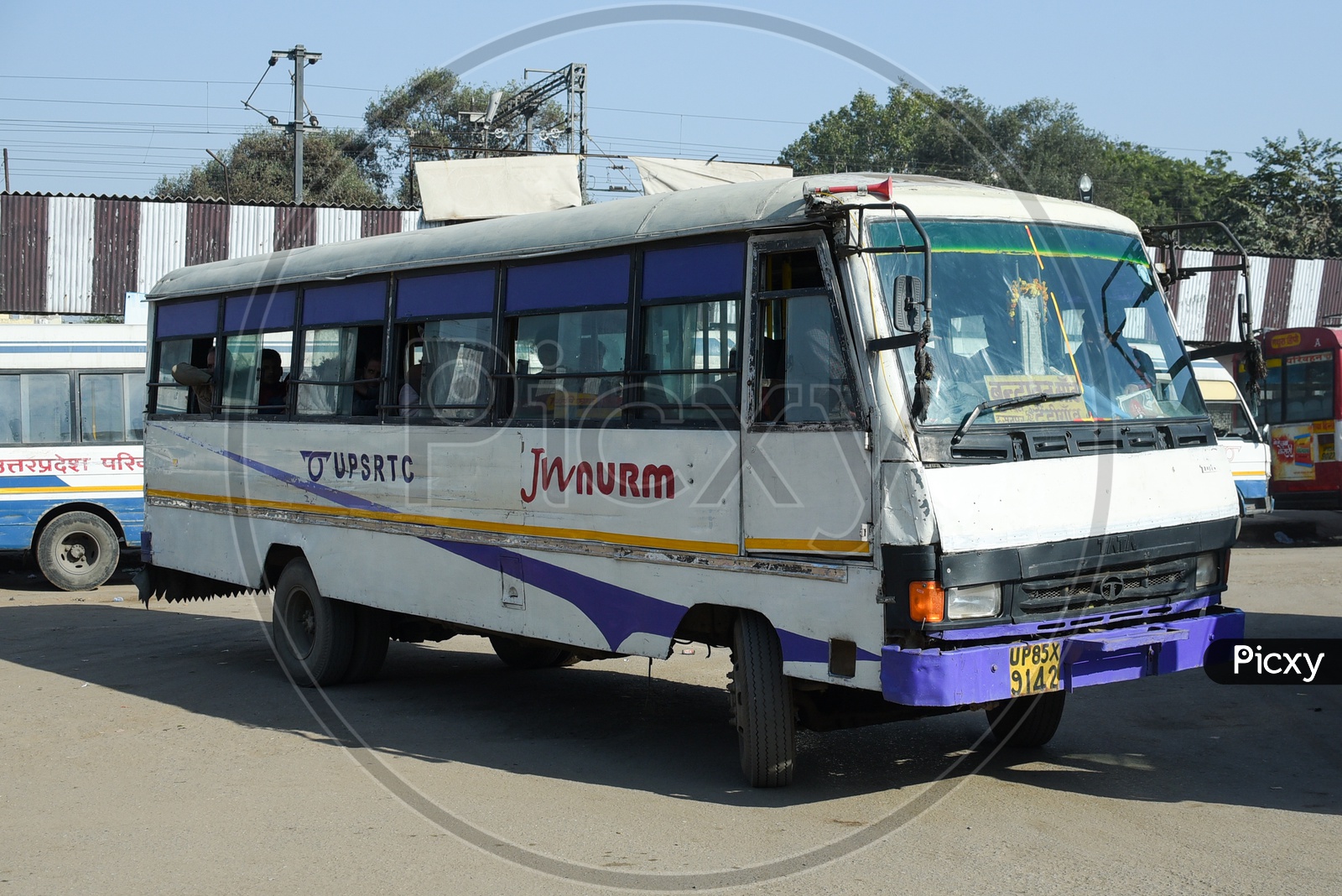 Public transport bus in Mathura