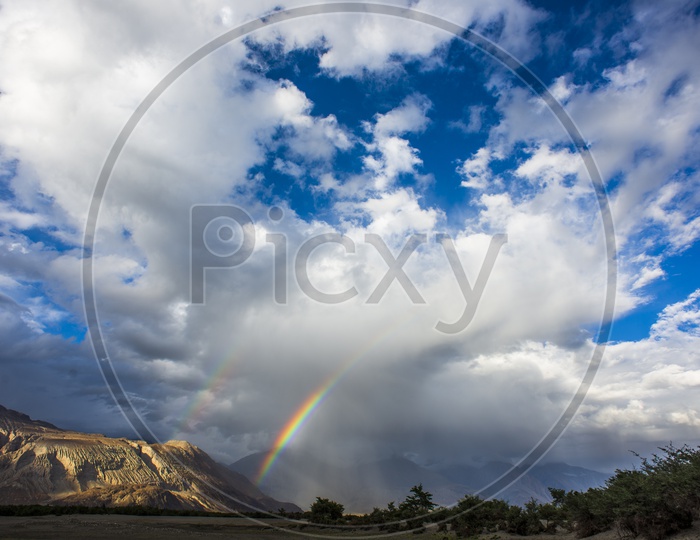 Rainbow in Nubra Valley, Ladakh