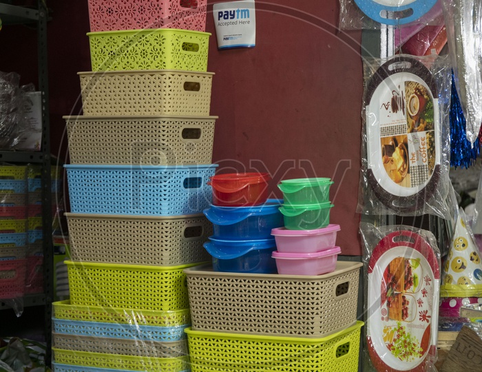 plastic box, jayanagar market