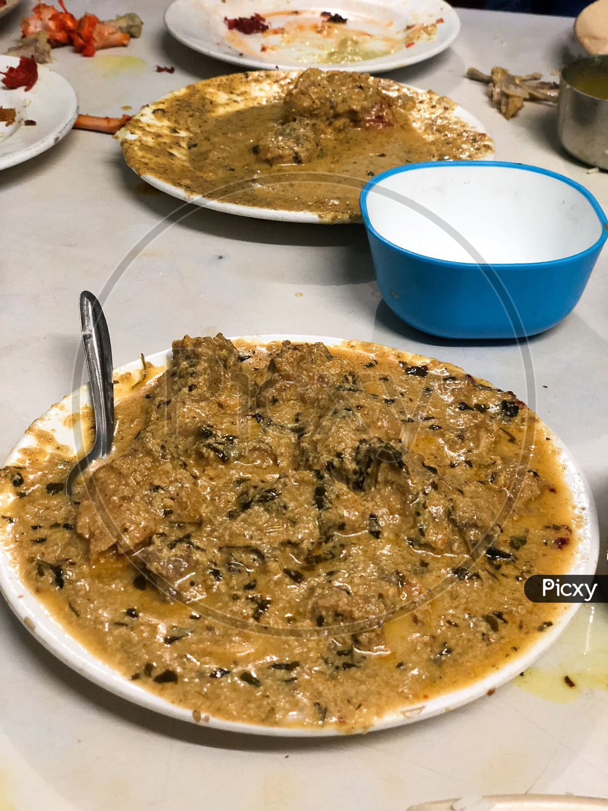 Spinach Chicken Curry at Girija restuarant