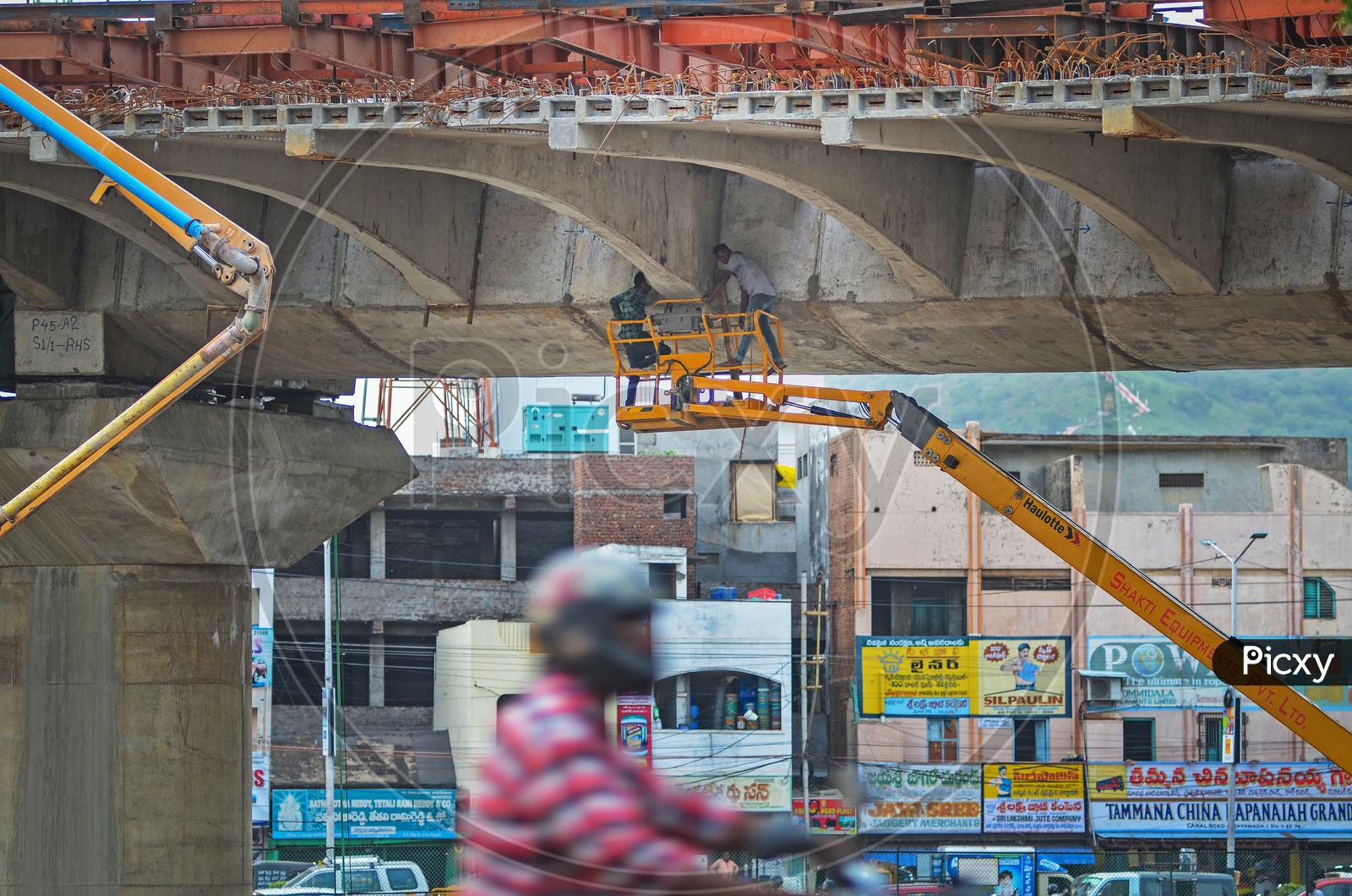 Fly over construction near Kanaka durga temple